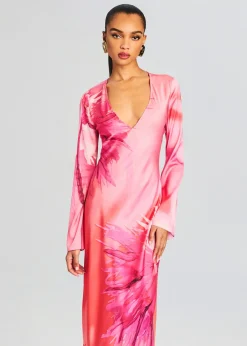 Cheap Abira Long Dress Tropical Hues