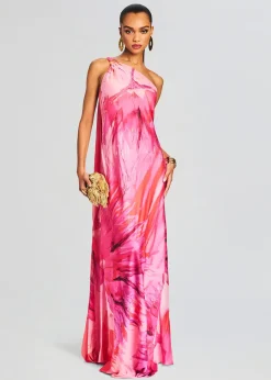 Best Sale Abira One Shoulder Long Dress Tropical Hues