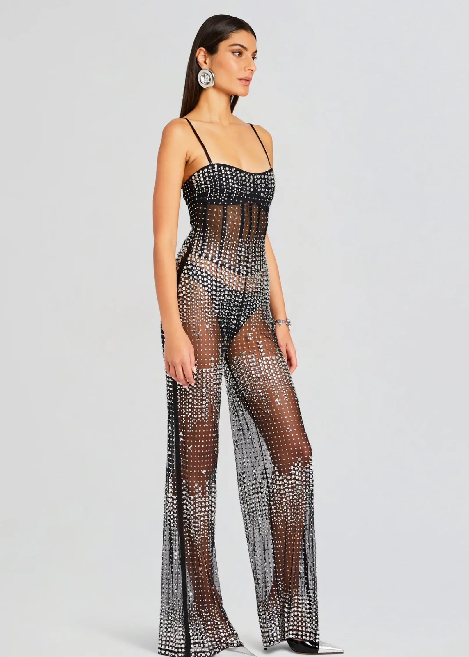 Discount Adelynne Sequin Jumpsuit Subtle Shimmer
