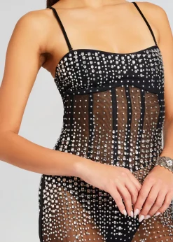 Cheap Adelynne Sequin Jumpsuit Sheer Bliss