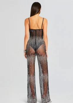 Cheap Adelynne Sequin Jumpsuit Sheer Bliss