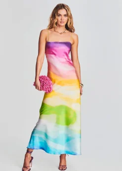 Shop Aimee Silk Long Dress Guest Of
