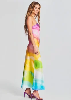 Shop Aimee Silk Long Dress Guest Of
