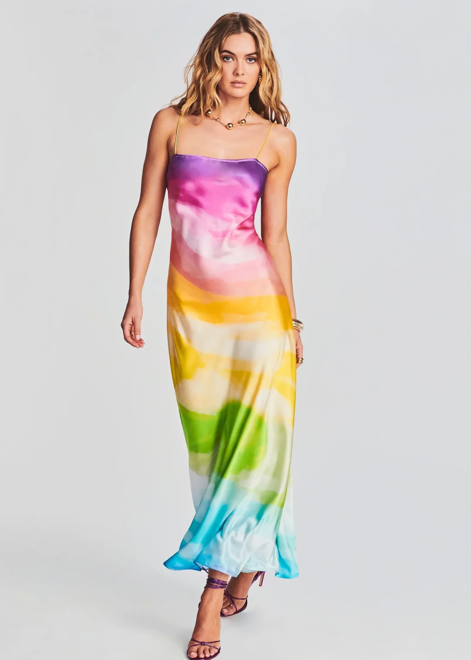 Shop Aimee Silk Long Dress Guest Of