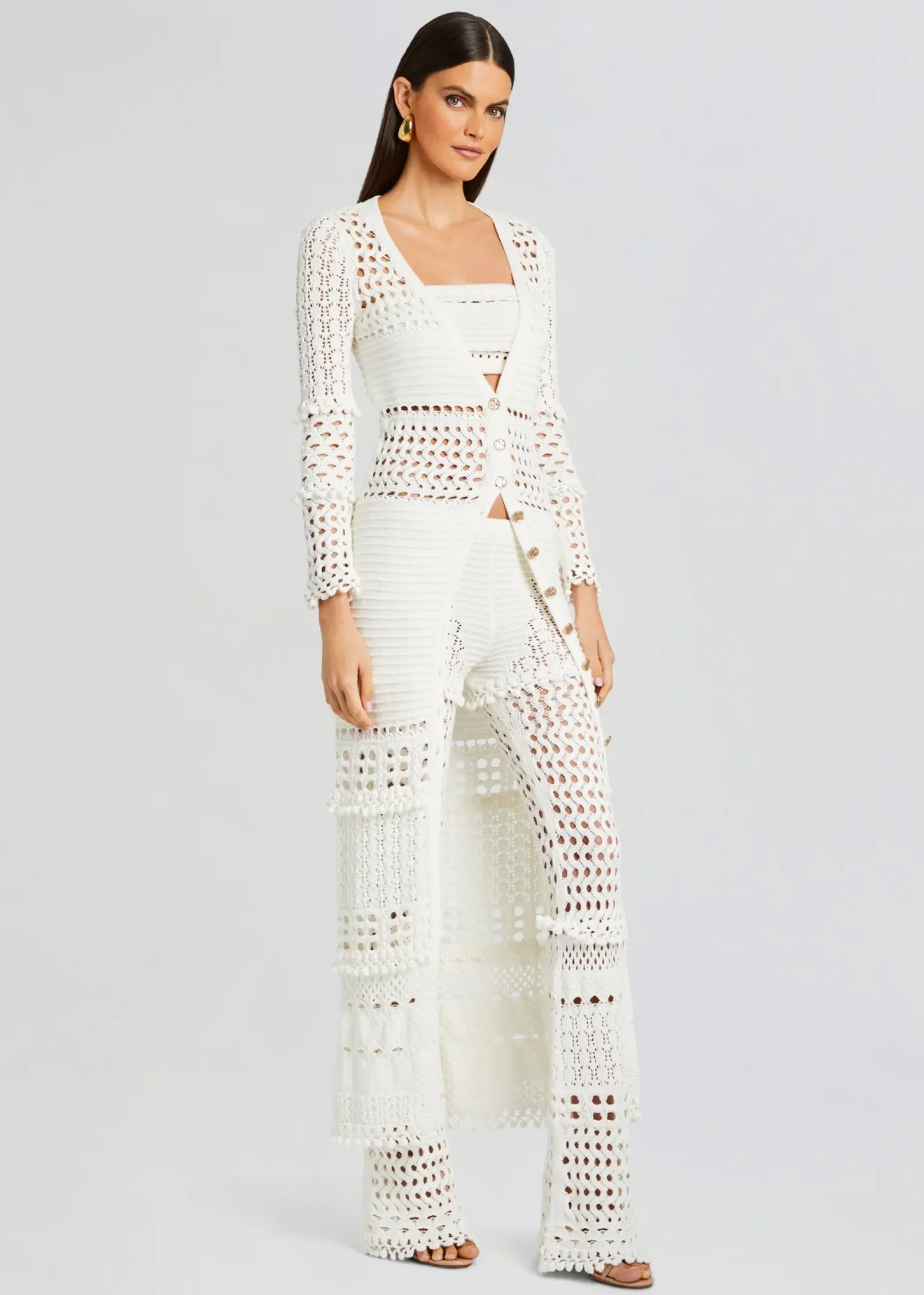 Flash Sale Alaia Knit Crochet Cardigan Spring Knits