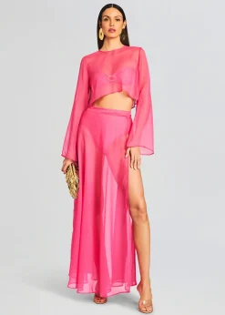 Best Sale Alaia Long Slit Skirt Resort '24