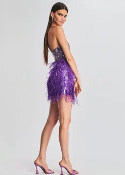 Cheap Anastasia Sequin Feather Dress RETROFÊTE