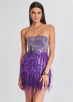 Cheap Anastasia Sequin Feather Dress RETROFÊTE