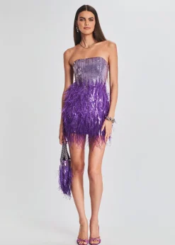 Cheap Anastasia Sequin Feather Dress RETROFÊTE