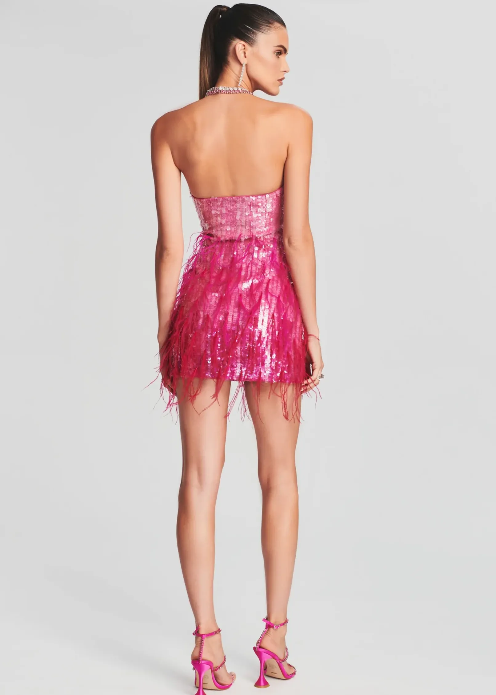 Online Anastasia Sequin Feather Dress Dresses