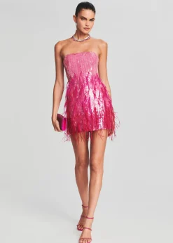 Hot Anastasia Sequin Feather Dress Exclusively Ours