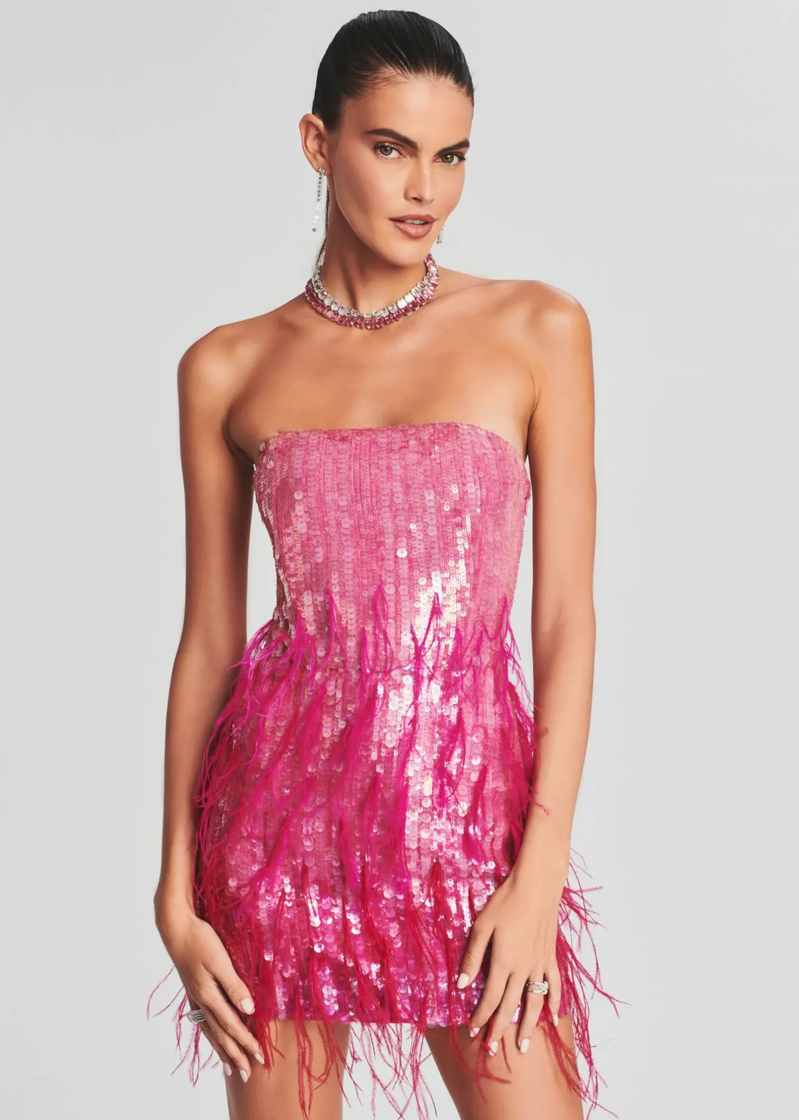Hot Anastasia Sequin Feather Dress Exclusively Ours