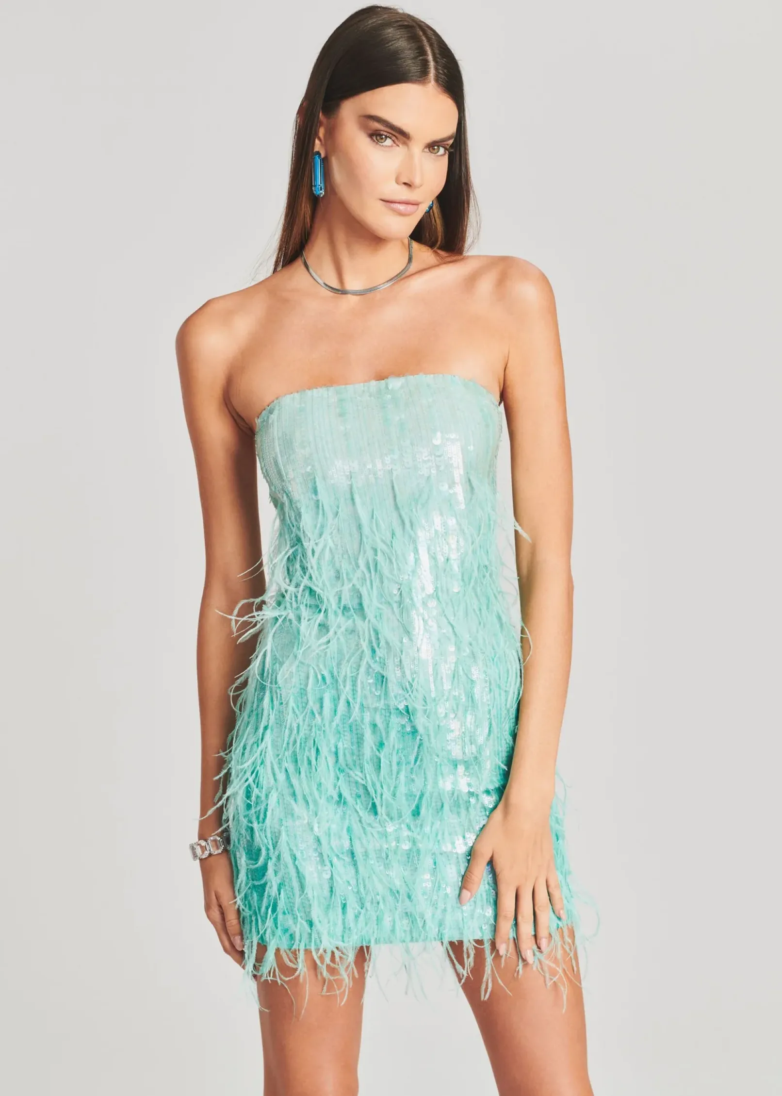 Best Anastasia Sequin Feather Dress Guest Of