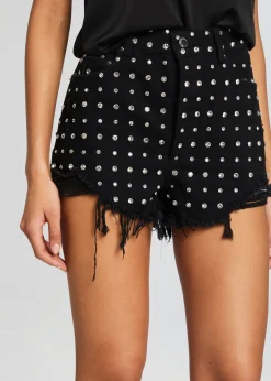 Discount Angel Embellished Denim Short Denim