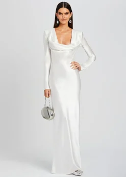 Online Anna Cowl Evening Dress Reception Dresses