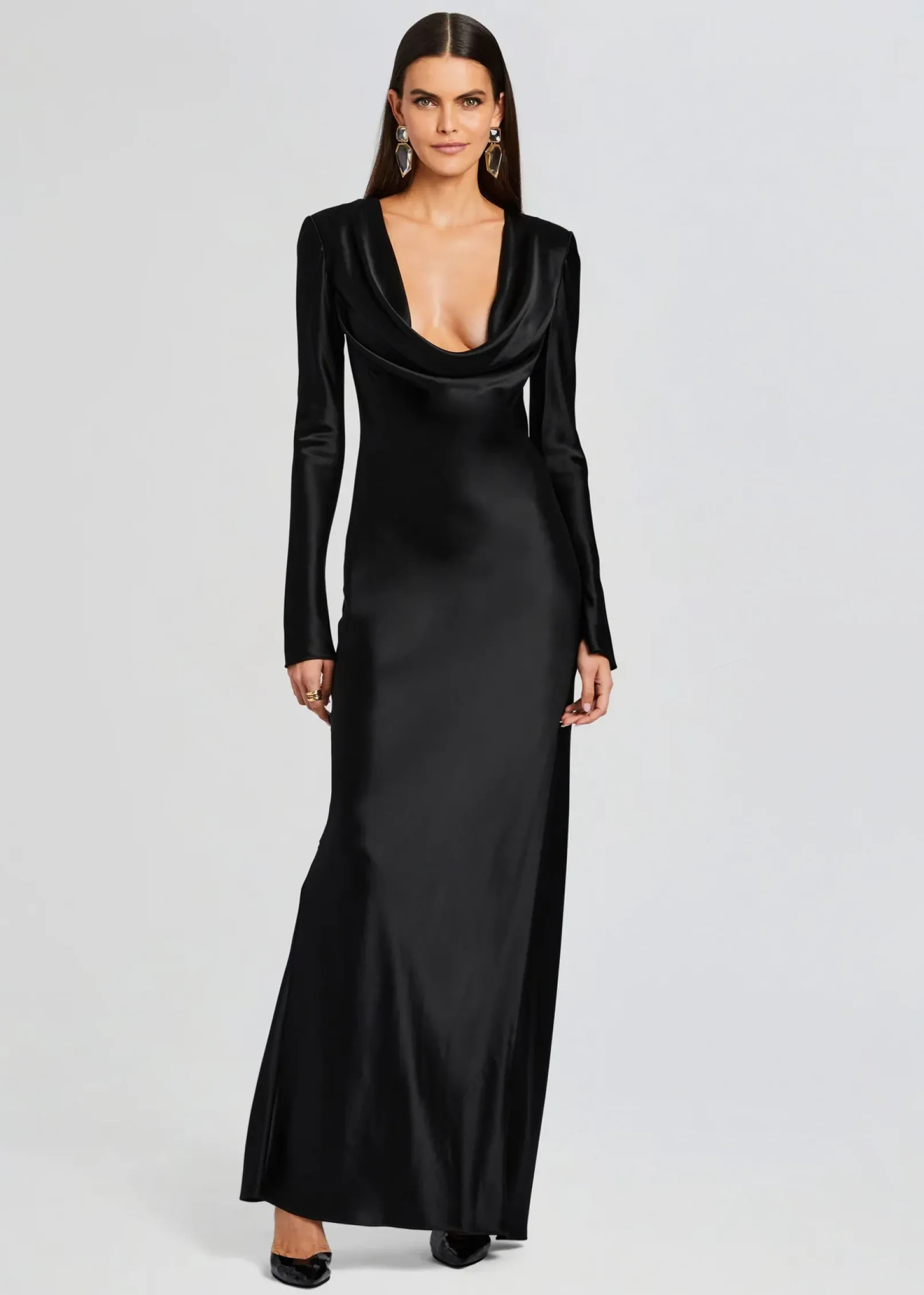 Outlet Anna Cowl Evening Dress Gowns