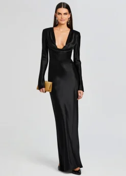 Outlet Anna Cowl Evening Dress Business Chic