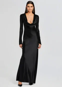 Outlet Anna Cowl Evening Dress Business Chic