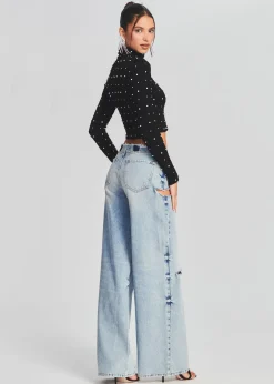 Outlet Aston Wide Leg Jean Denim