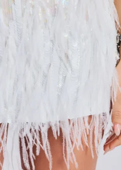 Best Sale Athana Sequin Feather Skirt Sequin Styles