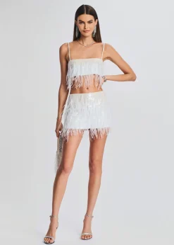Best Sale Athana Sequin Feather Skirt Sequin Styles