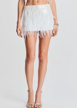 Shop Athana Sequin Feather Skirt Exclusively Ours