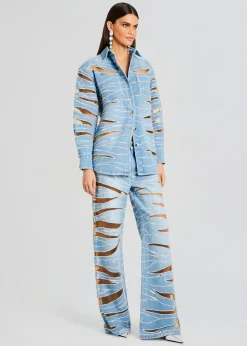 Clearance Avani Embellished Denim Shirt Day to Night