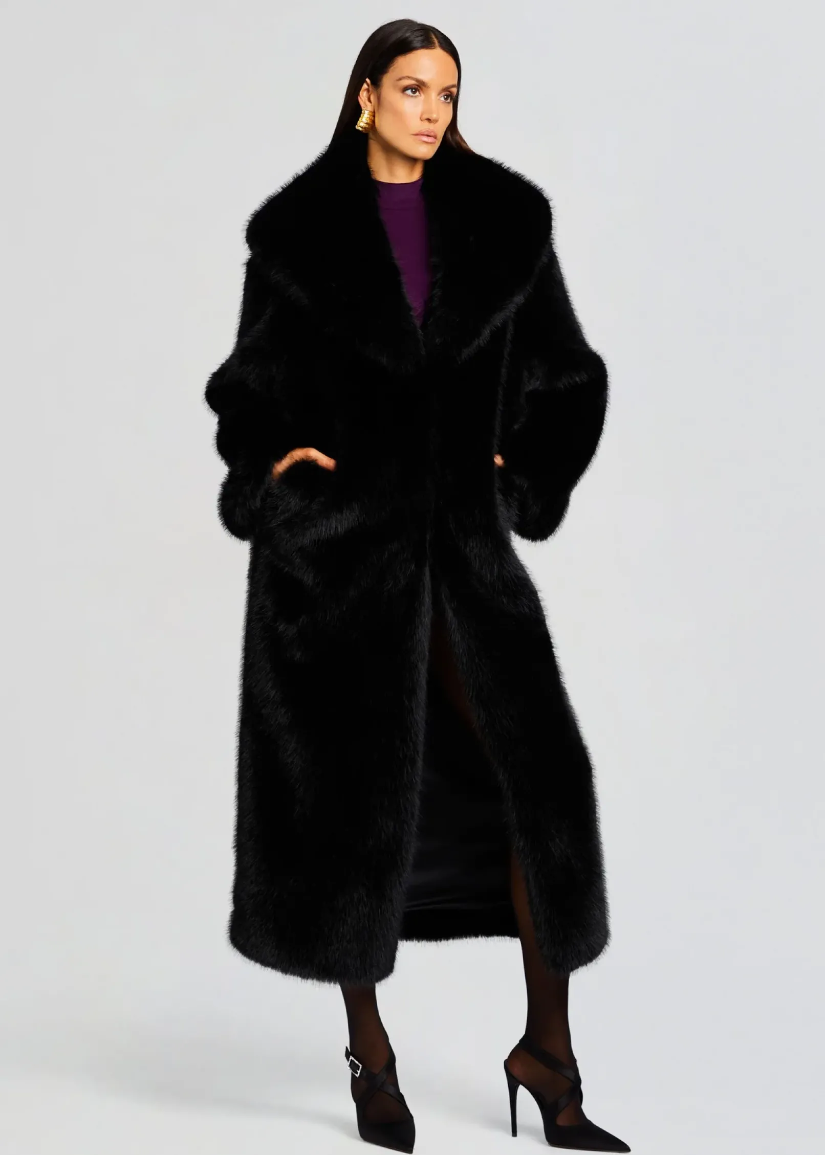 Shop Averie Faux Fur Coat Guest Of