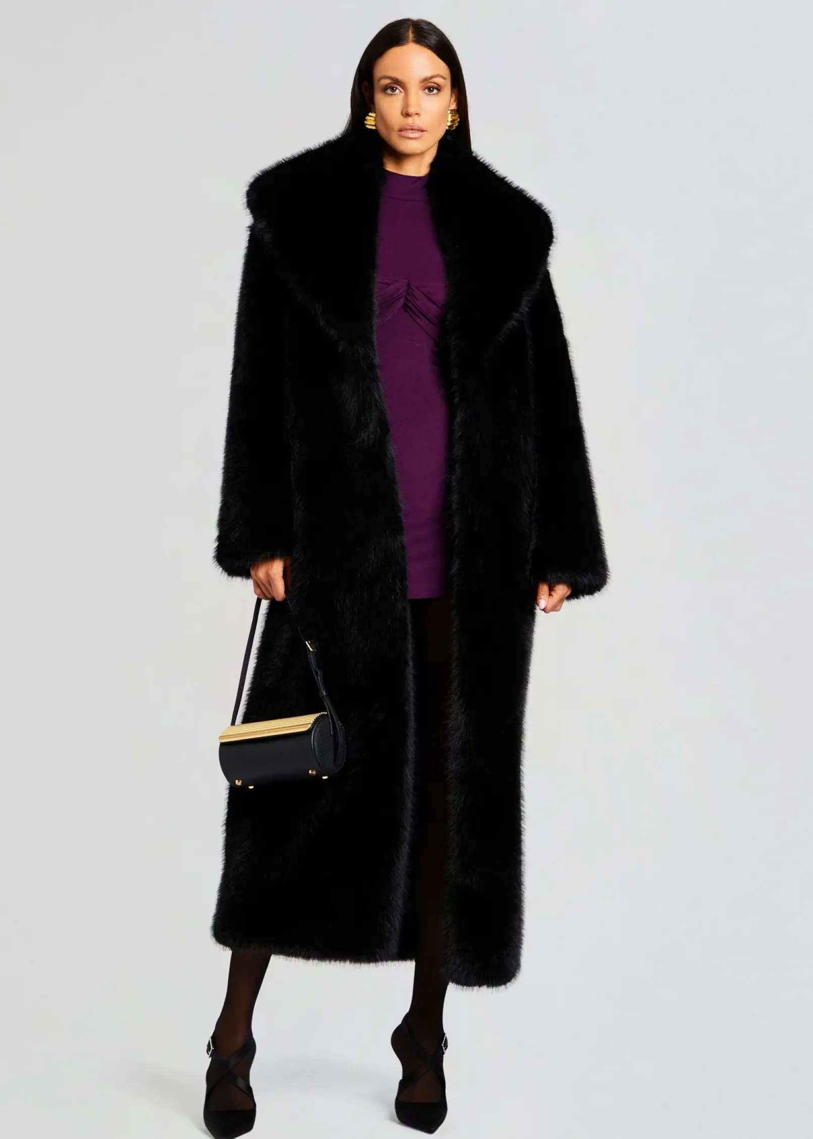 Cheap Averie Faux Fur Coat Jackets