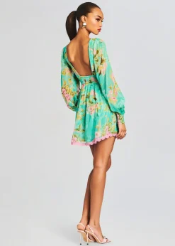 Fashion Azra Short Dress Tropical Hues
