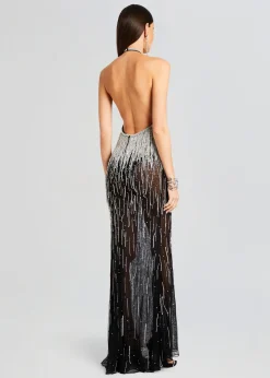 Clearance Belle Embellished Fringe Dress Gowns