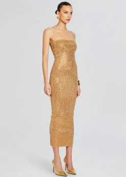 Fashion Boa Embellished Knit Dress Dresses