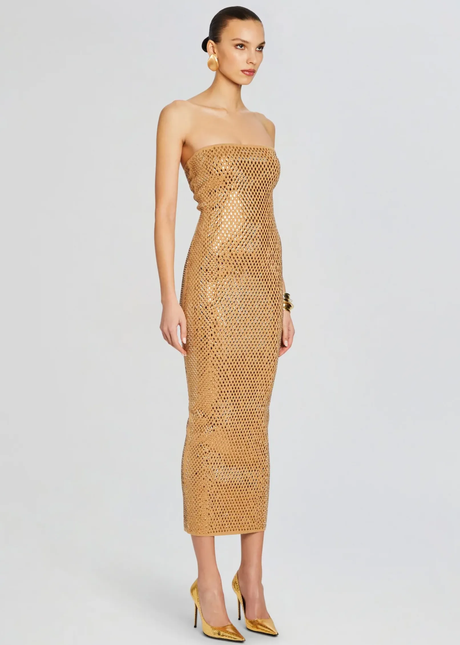 Hot Boa Embellished Knit Dress Guest Of