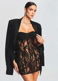 Outlet Bryson Embellished Lace Dress Sheer Bliss