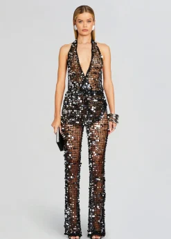 Best Sale Cali Sequin Crochet Jumpsuit Spring Knits