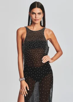 Clearance Carmella Embellished Chiffon Dress RETROFÊTE