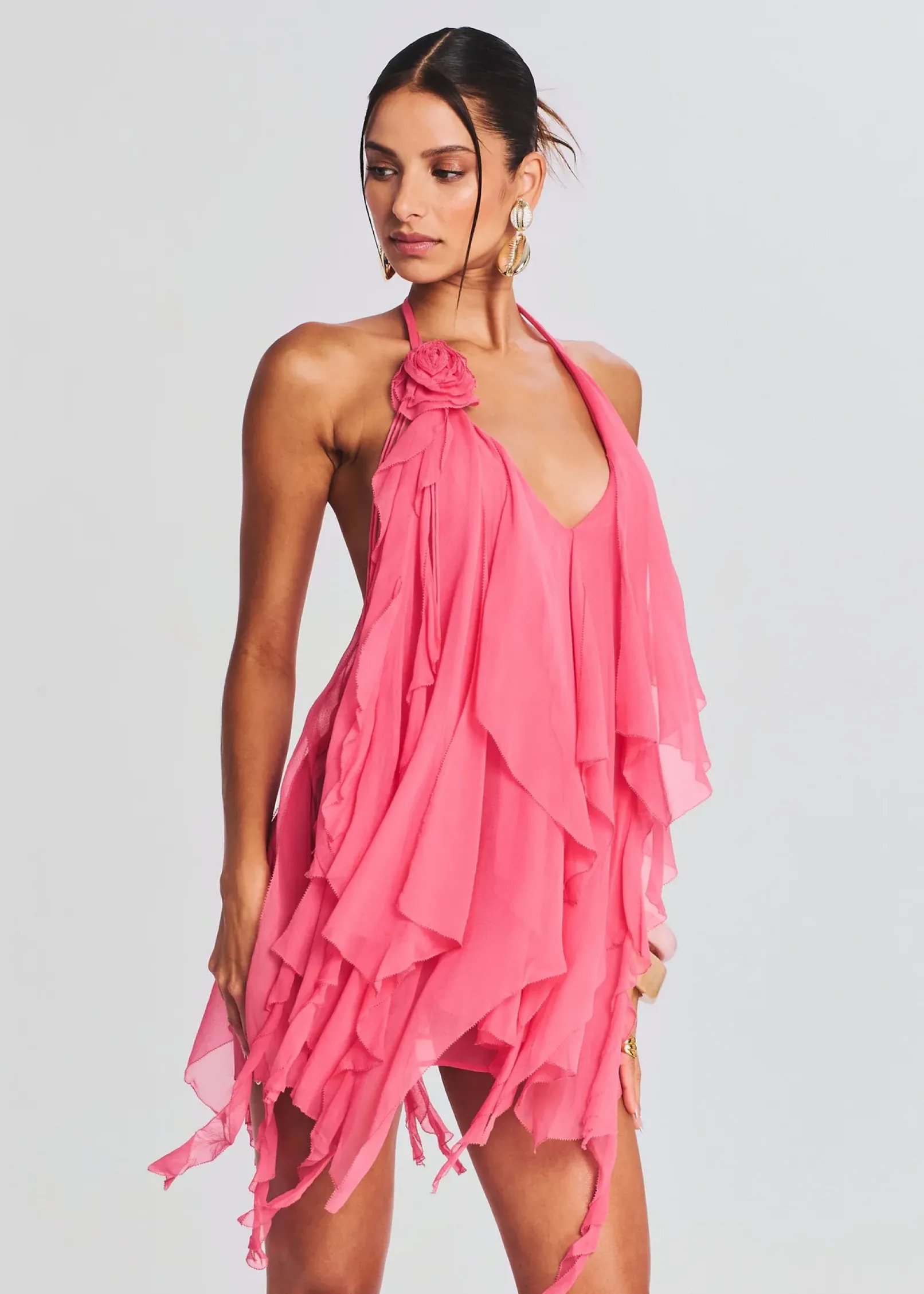 Outlet Caspian Silk Chiffon Dress RETROFÊTE