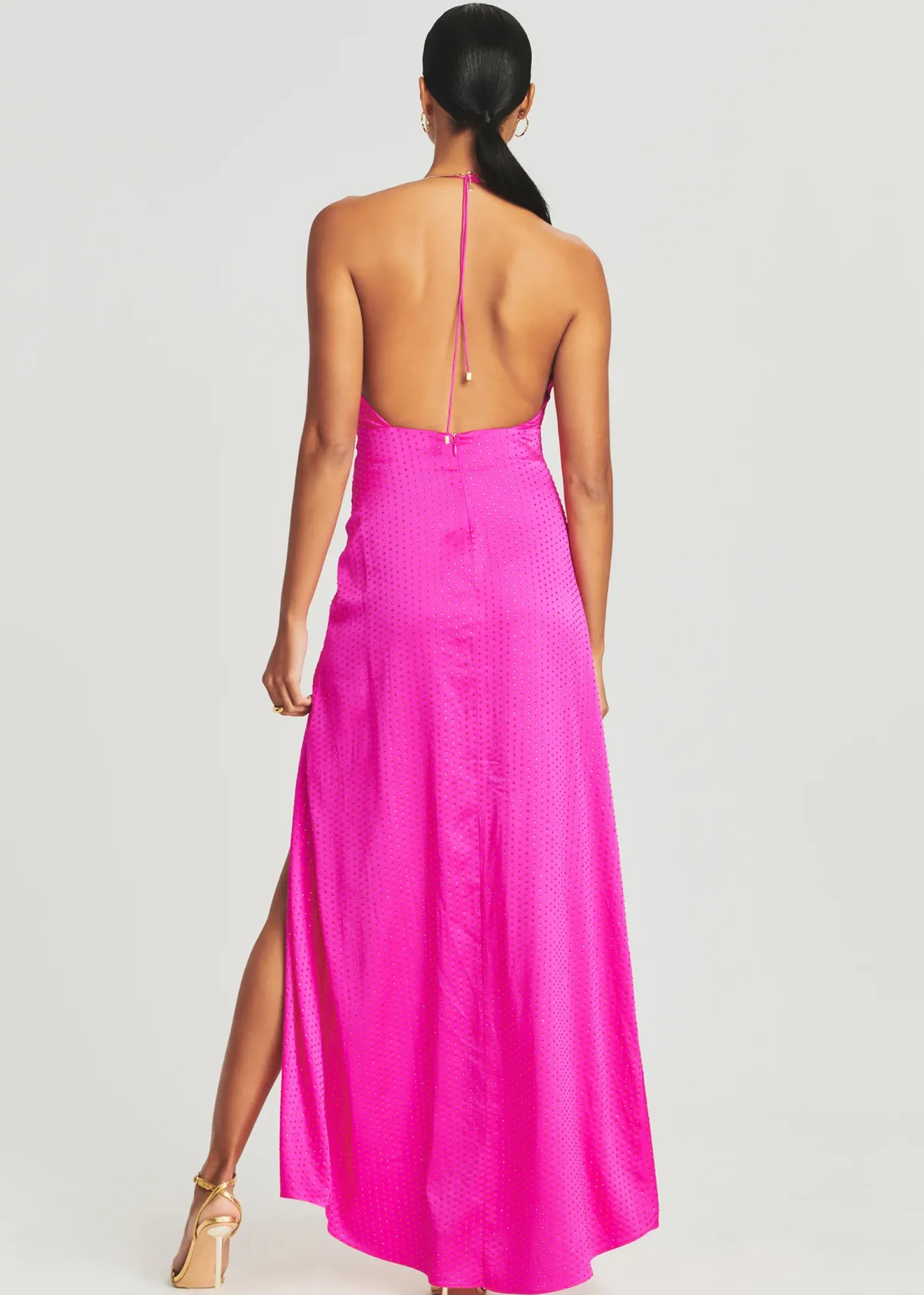 Hot Ceres Embellished Silk Dress Guest Of