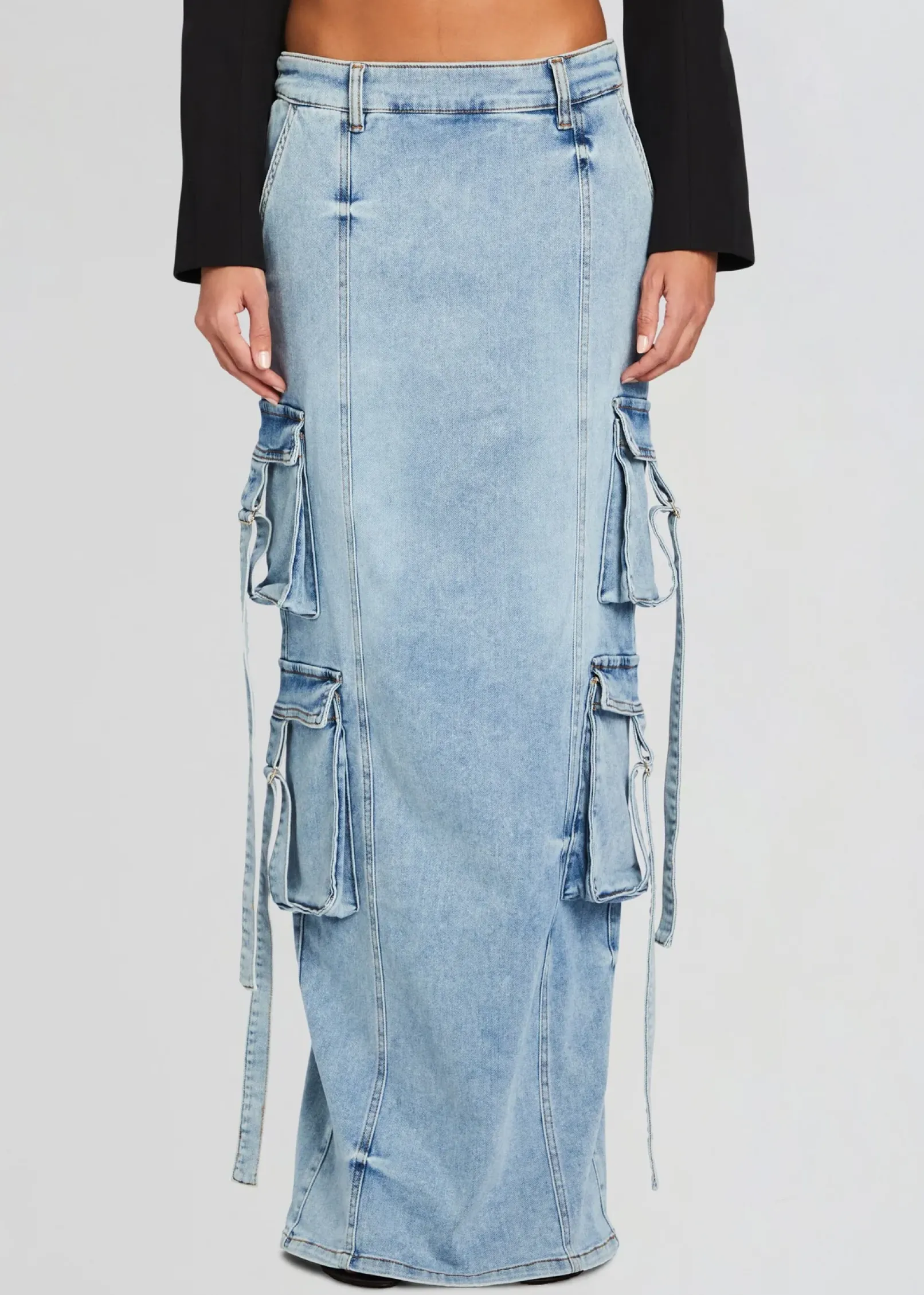 Best Cerise Cargo Denim Skirt Bottoms