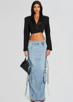 Best Cerise Cargo Denim Skirt Bottoms