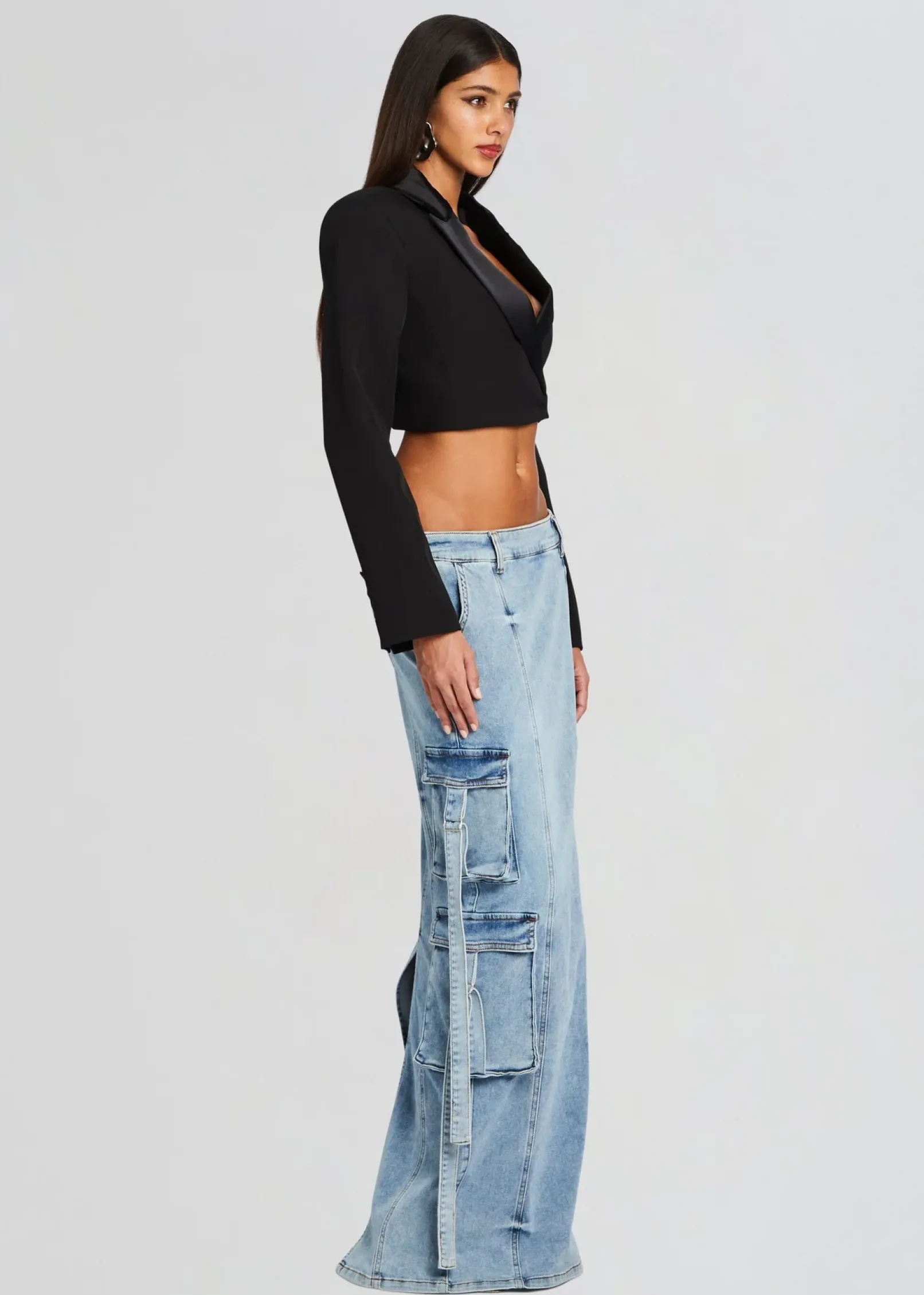 Best Cerise Cargo Denim Skirt Bottoms