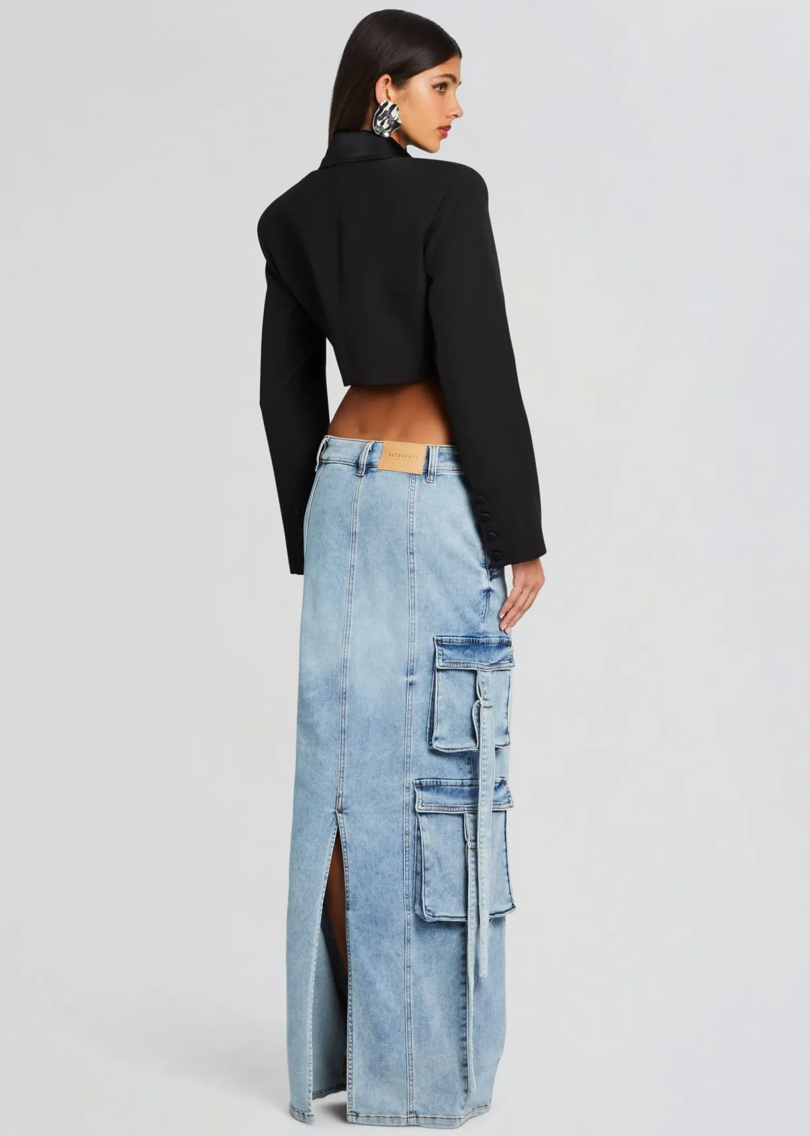 Best Cerise Cargo Denim Skirt Bottoms