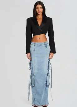 Best Cerise Cargo Denim Skirt Bottoms