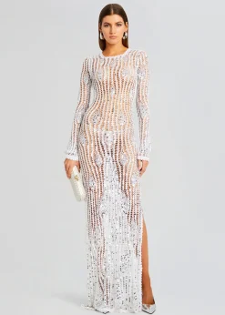 Flash Sale Cherri Sequin Crochet Dress Gowns