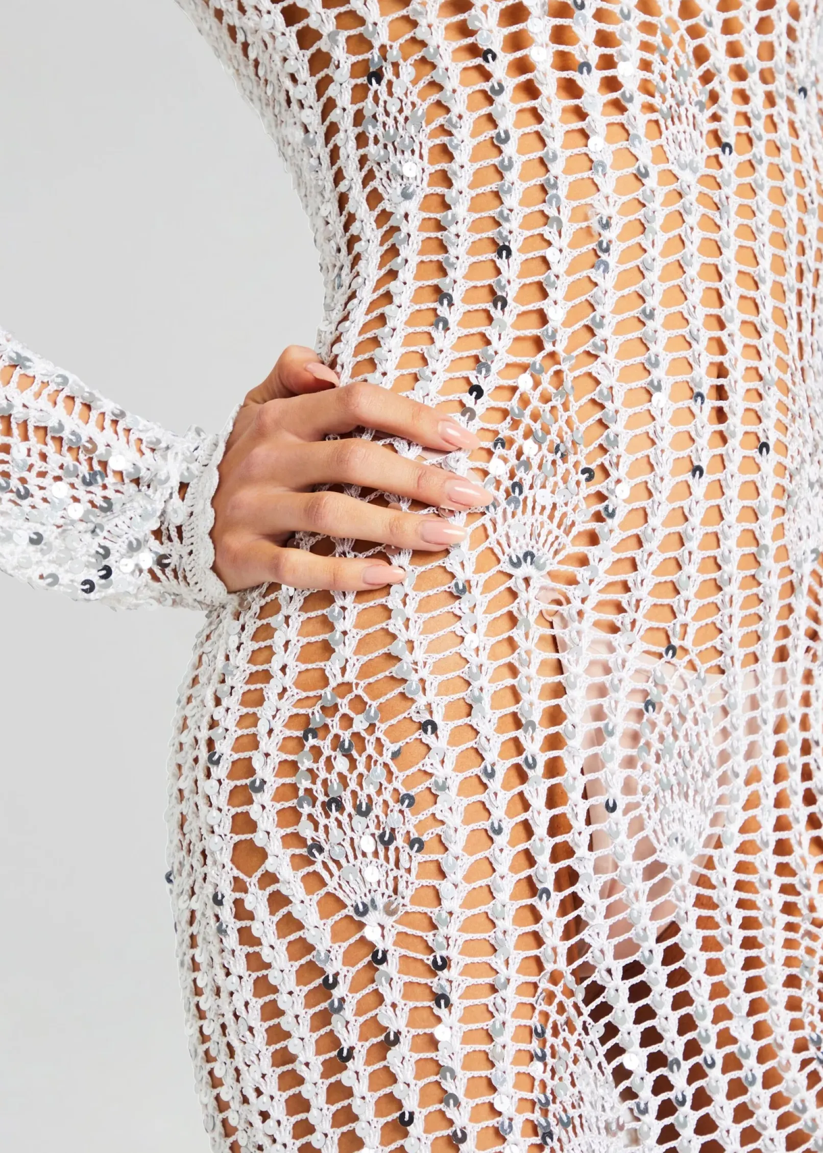 Best Cherri Sequin Crochet Dress Sheer Bliss