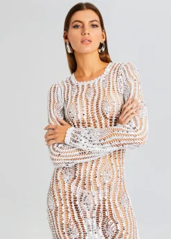 Best Cherri Sequin Crochet Dress Guest Of