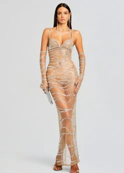 Flash Sale Citrine Embellished Dress RETROFÊTE