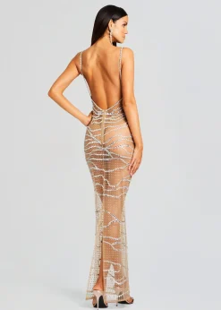 Online Citrine Embellished Dress Sheer Bliss