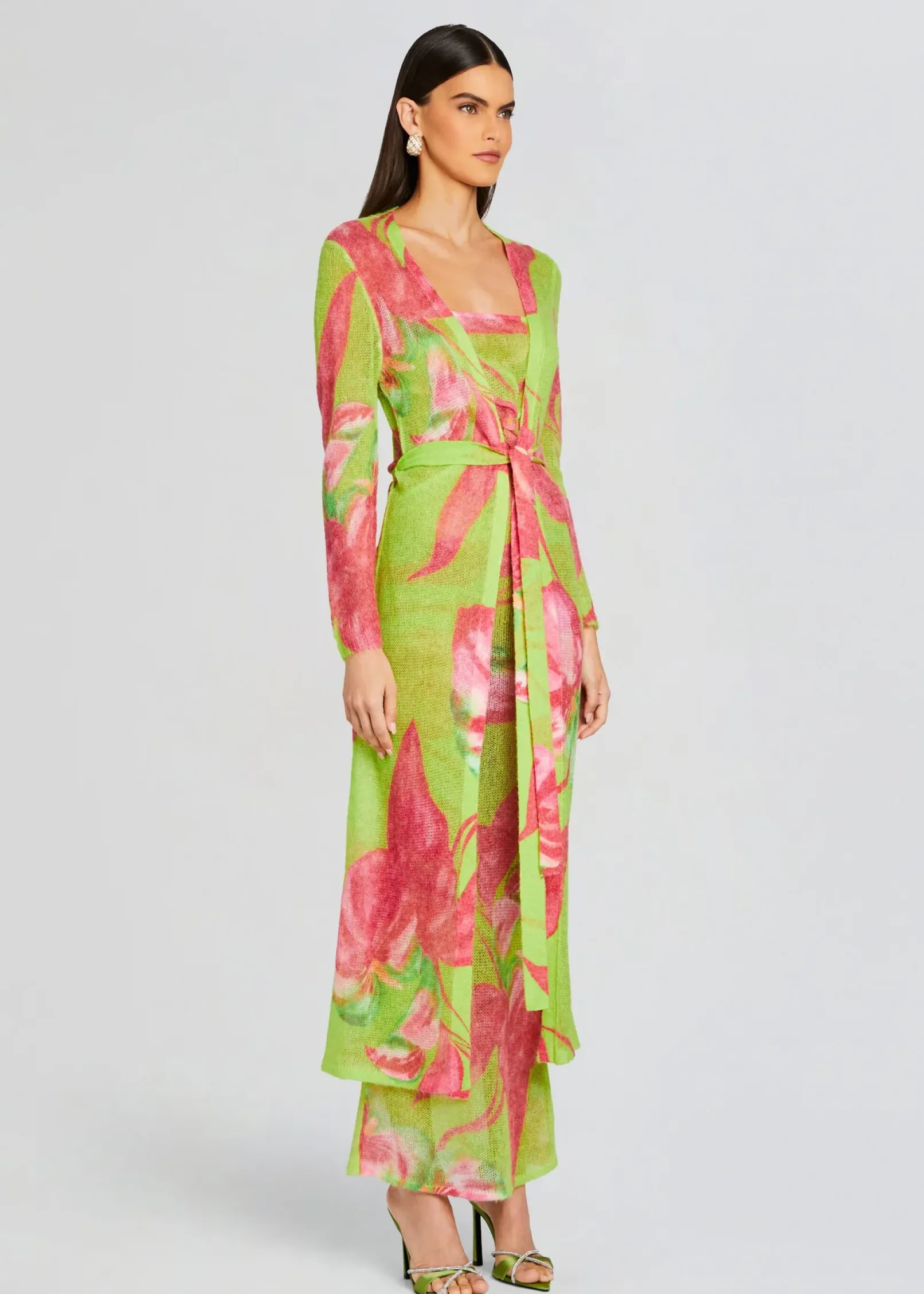 Hot Cruz Knit Duster Tropical Hues