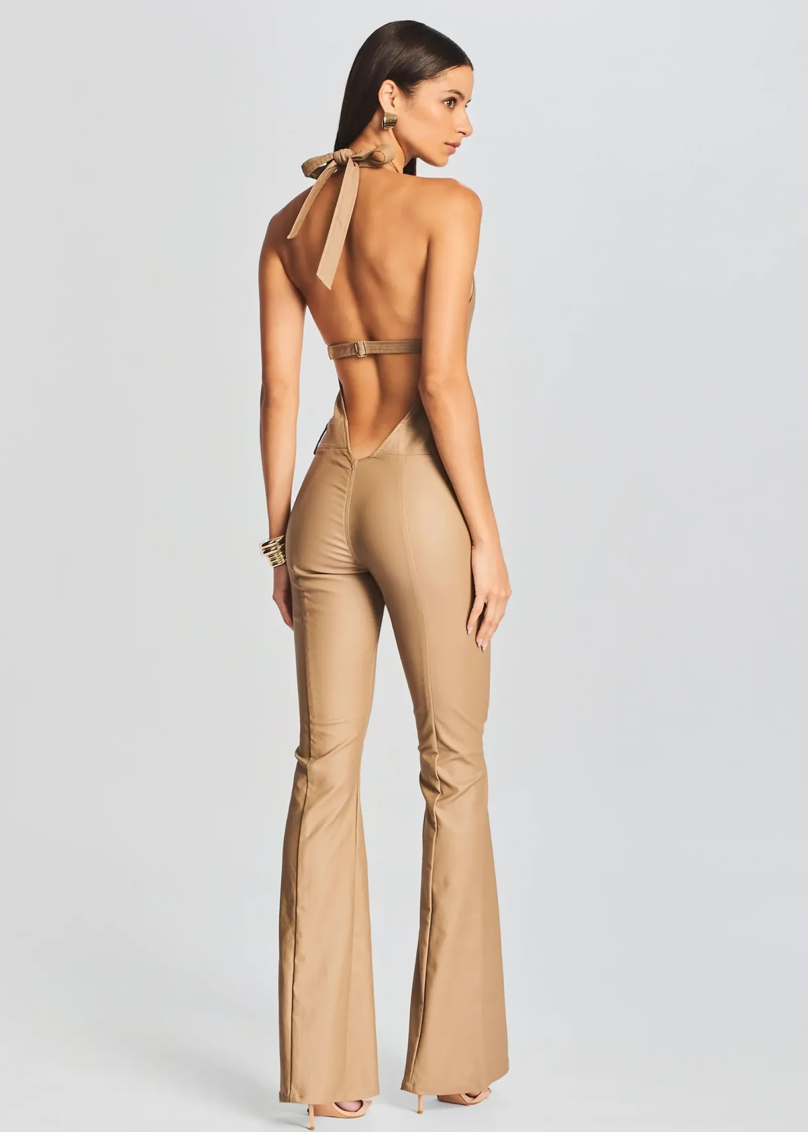 Cheap Cynthia Coated Denim Jumpsuit Best Sellers